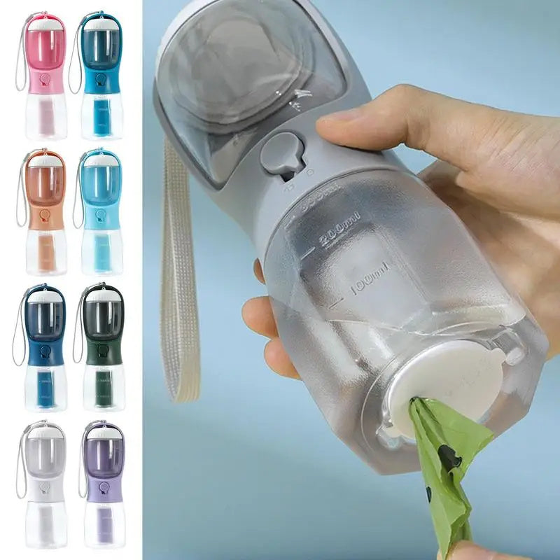 3-in-1 Portable Dog Water Bottle – Food & Water Dispenser