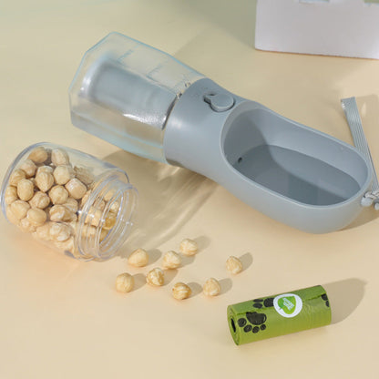 3-in-1 Portable Dog Water Bottle – Food & Water Dispenser